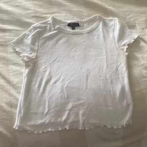 Topshop waffle lettuce hem baby tee